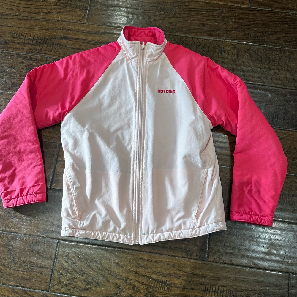 Adidas‎ Kids Pink and White Puffer Jacket